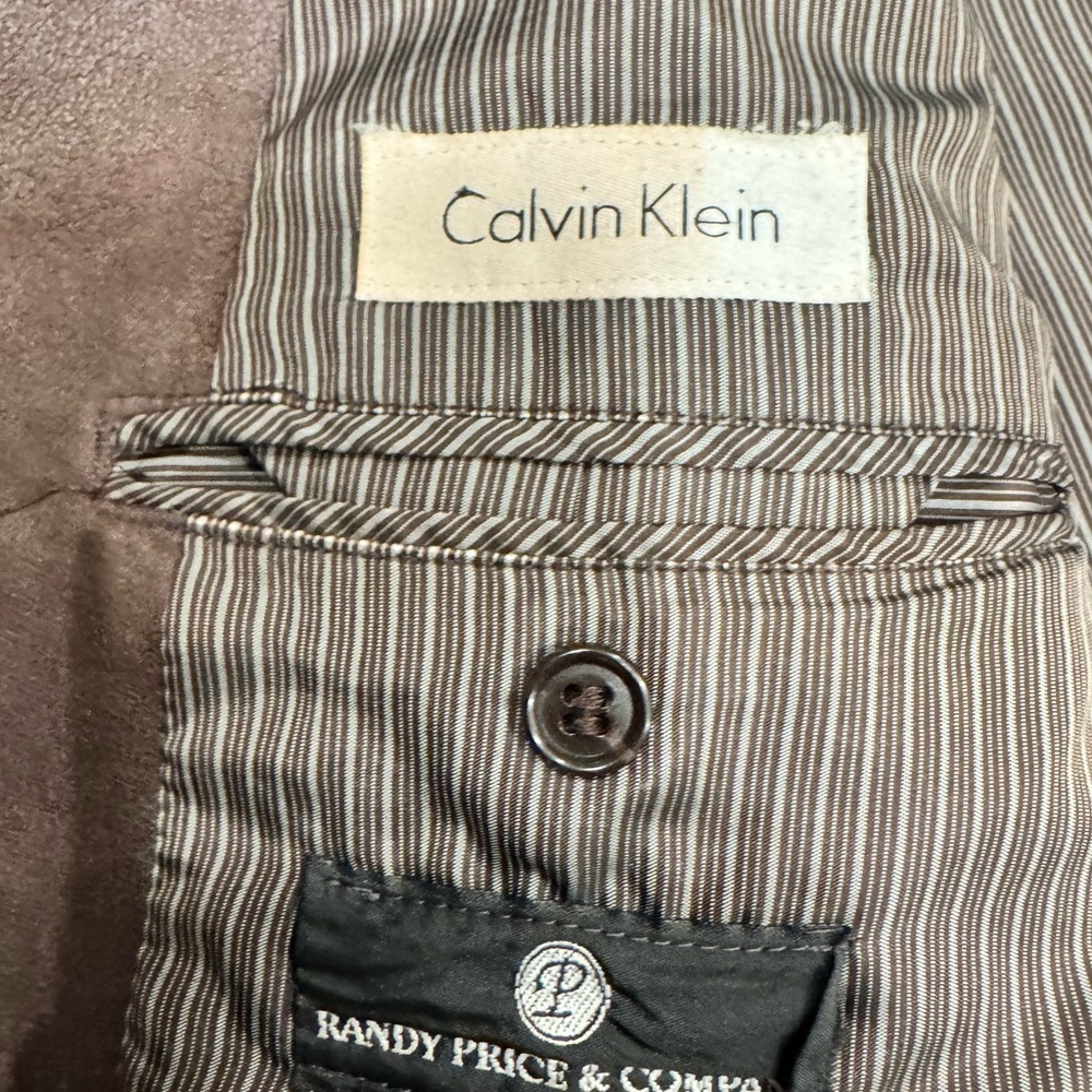 Calvin Klein Striped Brown Blazer - Picture 4 of 6
